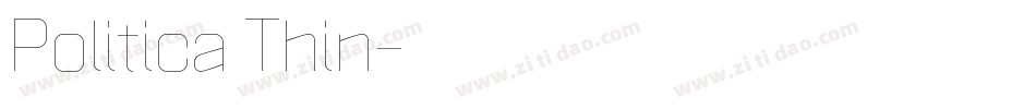 Politica Thin字体转换